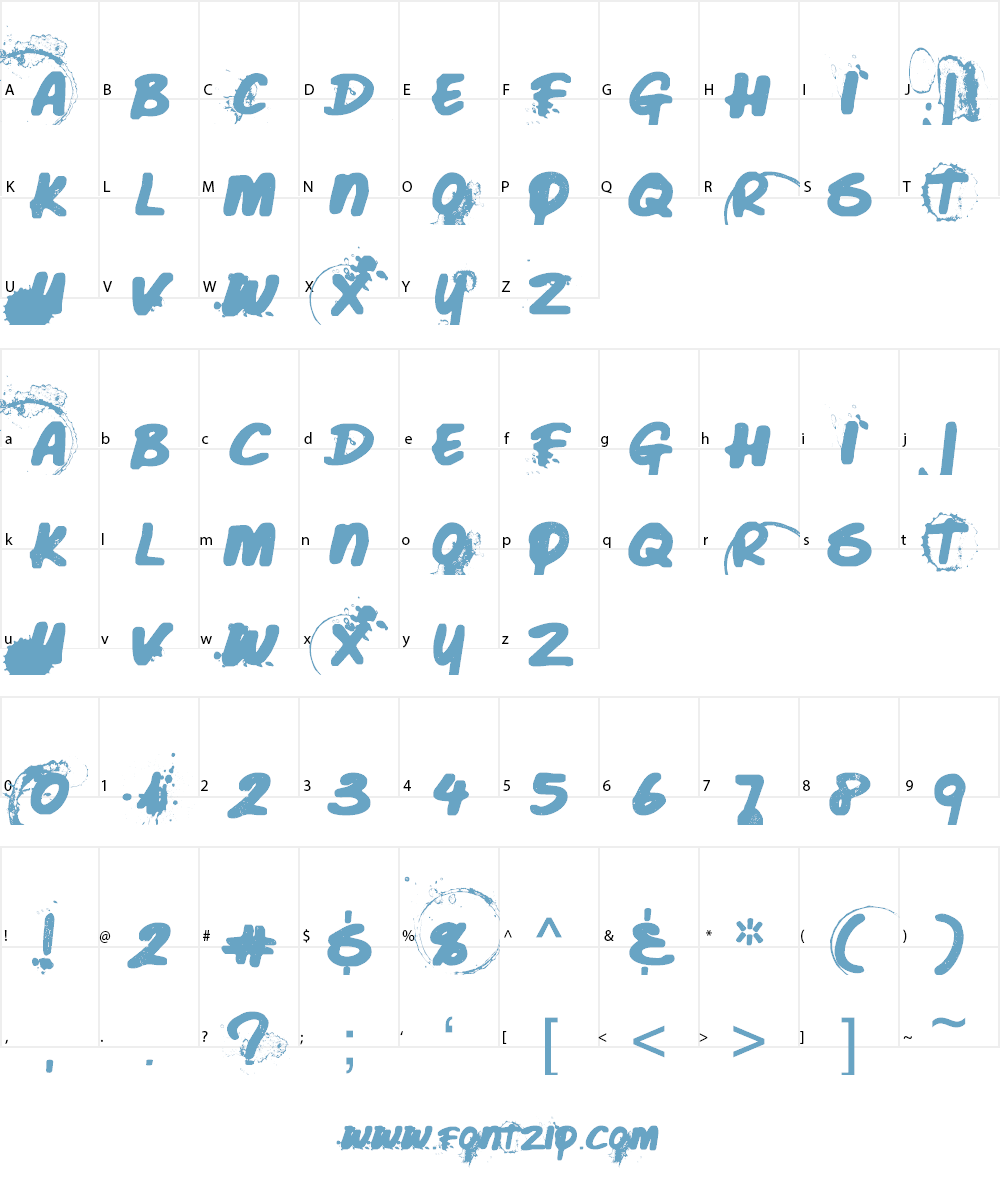 Caffeine Blackout Font Character