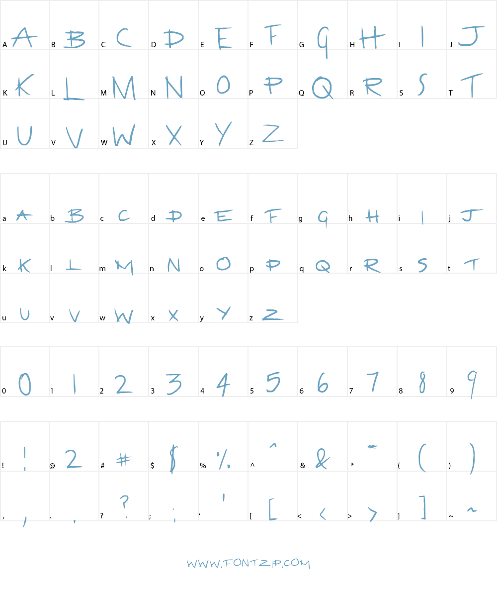 Jackcatter Font Character