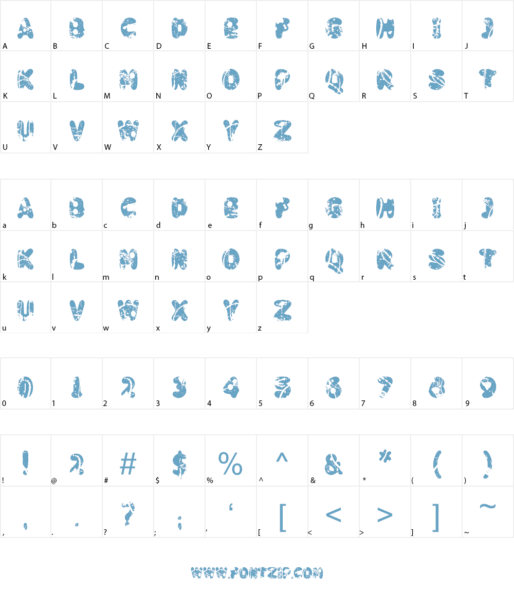 Bad Paintjob Font Character