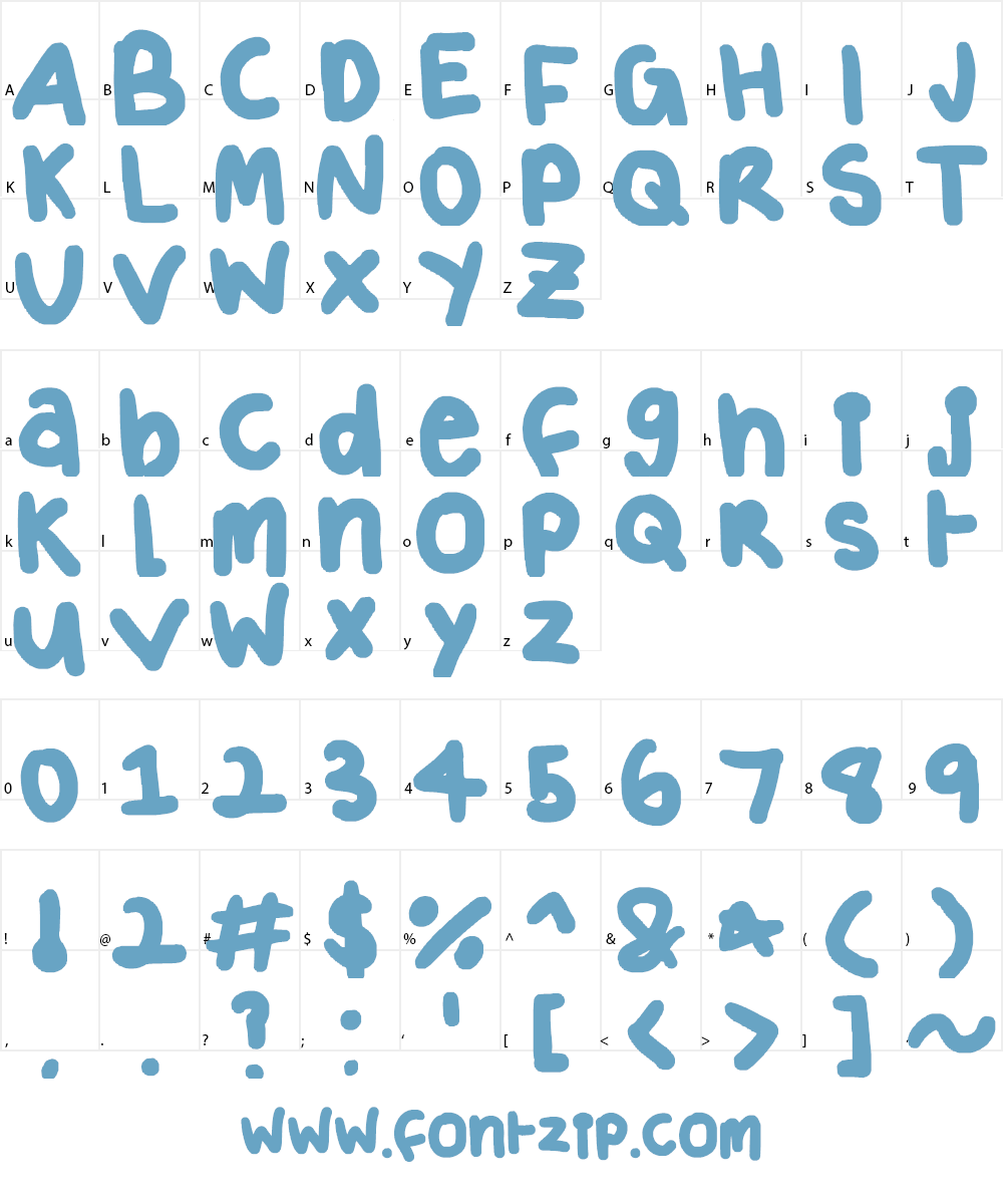 Chubster Font Character