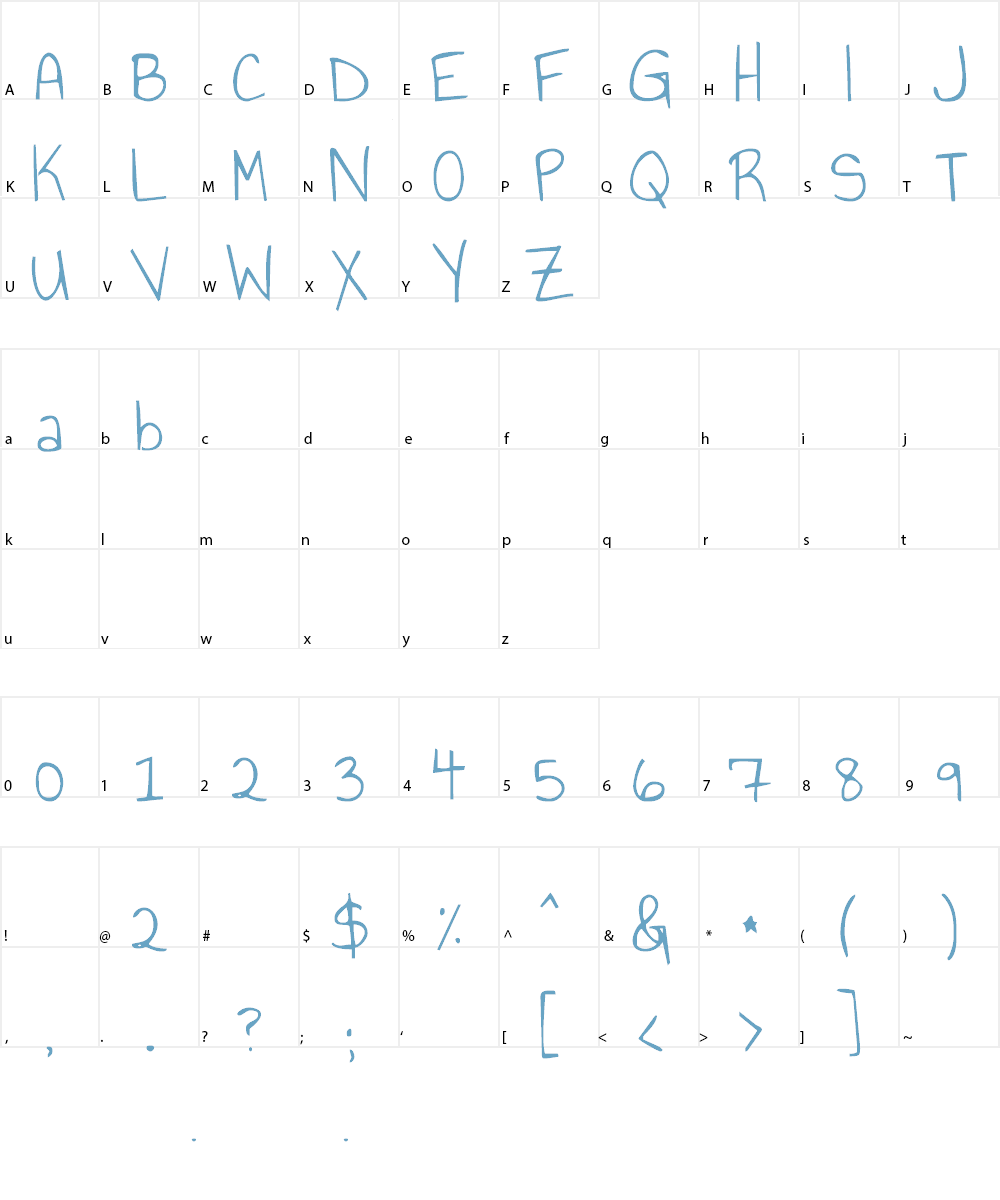 Annie Use Your Telescope Font Character