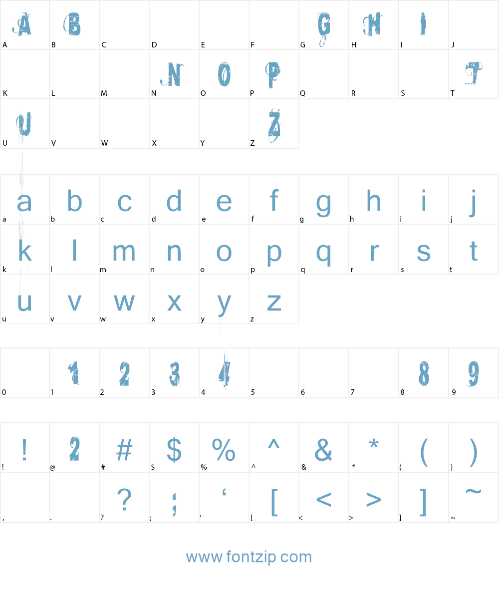 AutoDestruction Font Character