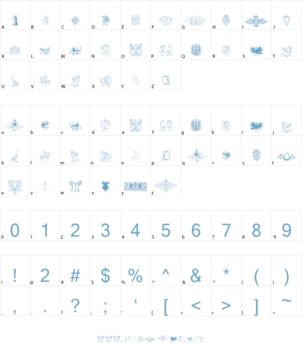 IntellectaHeraldics Font Character