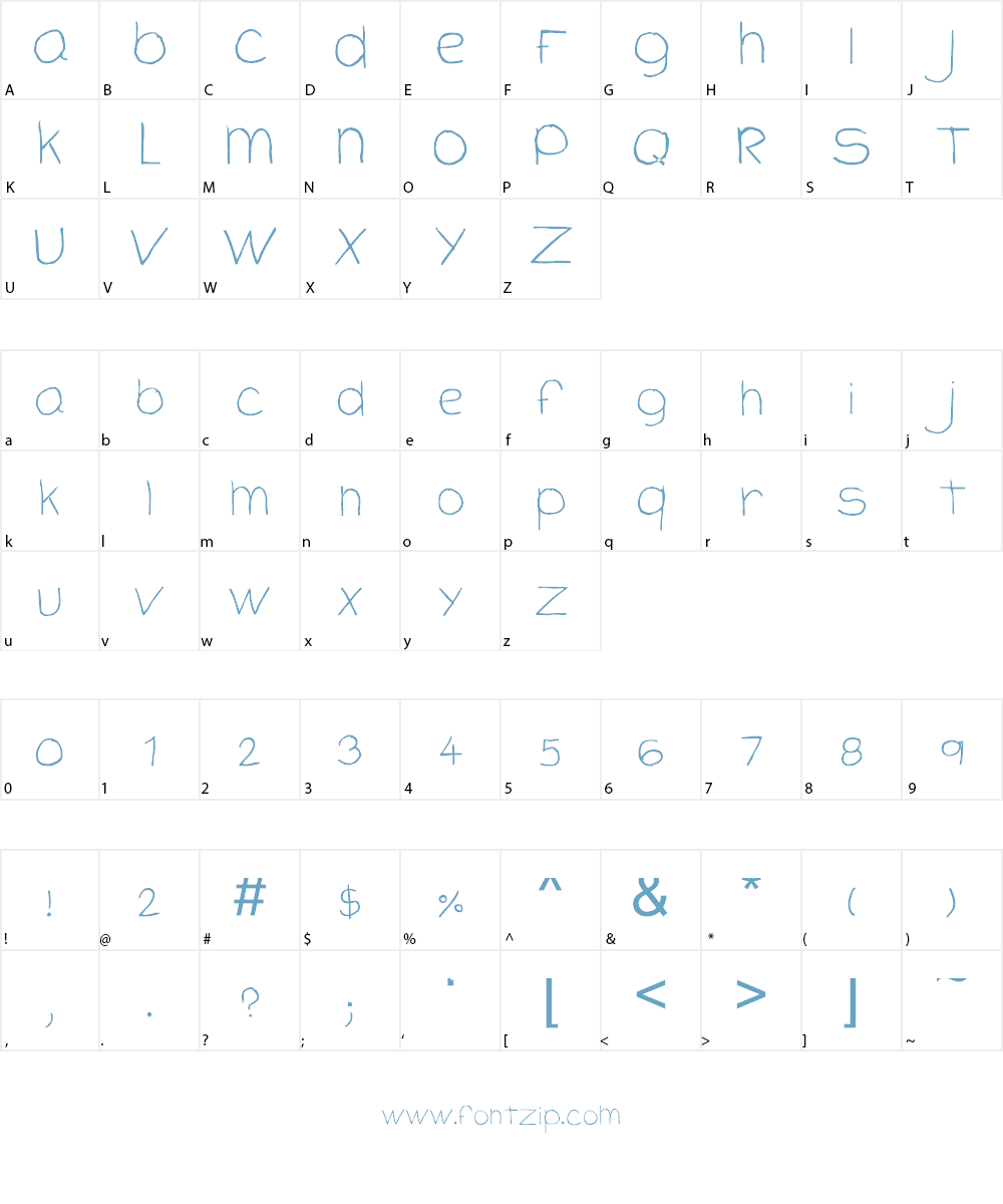 CloutierScript Font Character