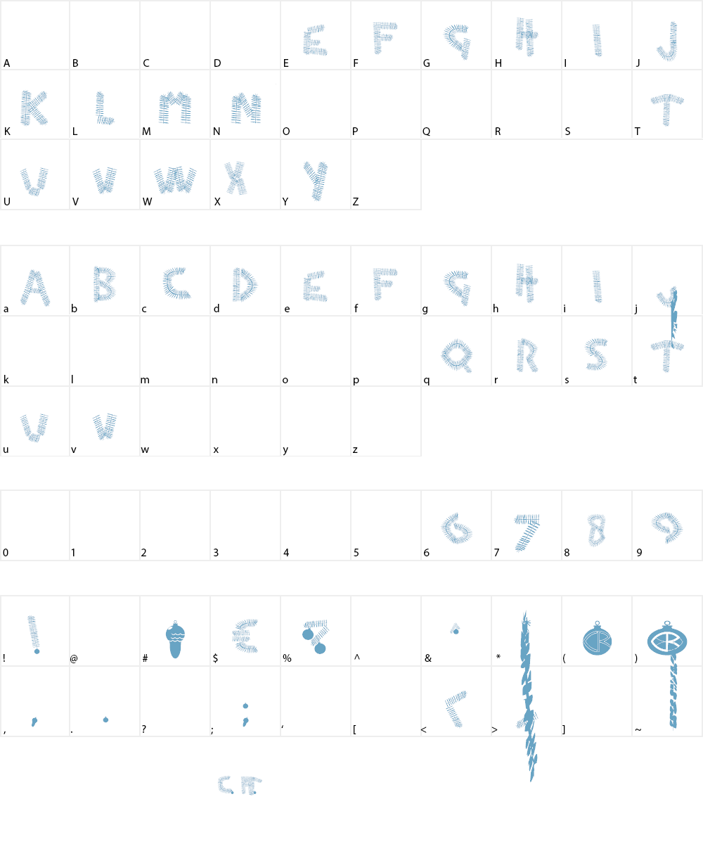 CHRISmas3 Font Character