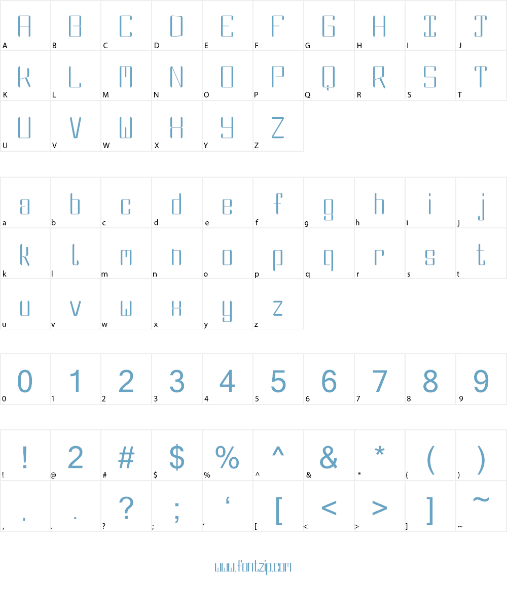 DBE Fluorine Font Character