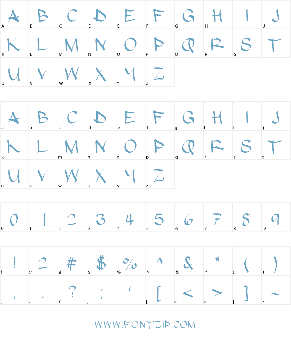 hypografic Font Character