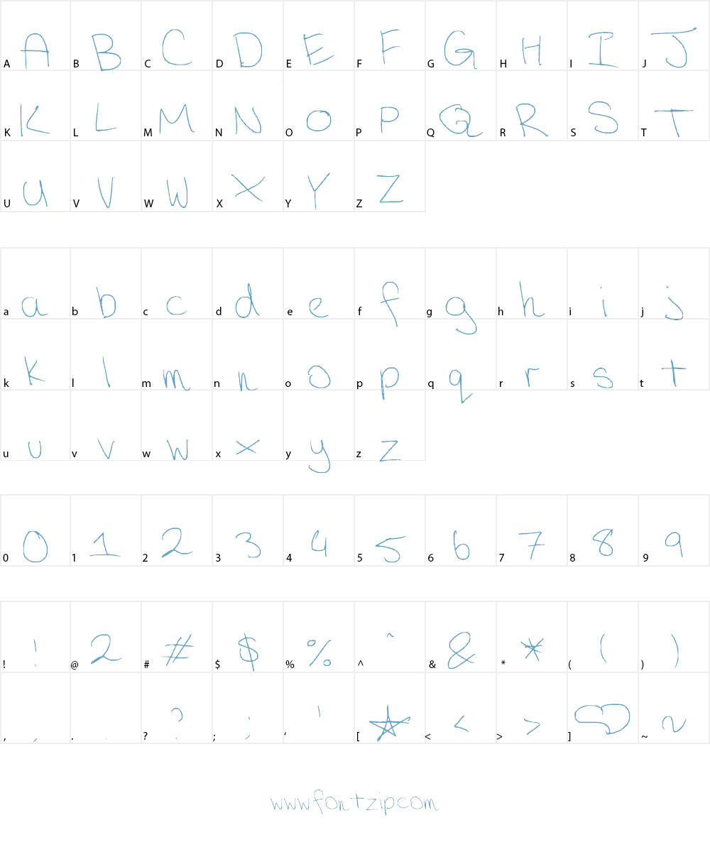 thin Font Character