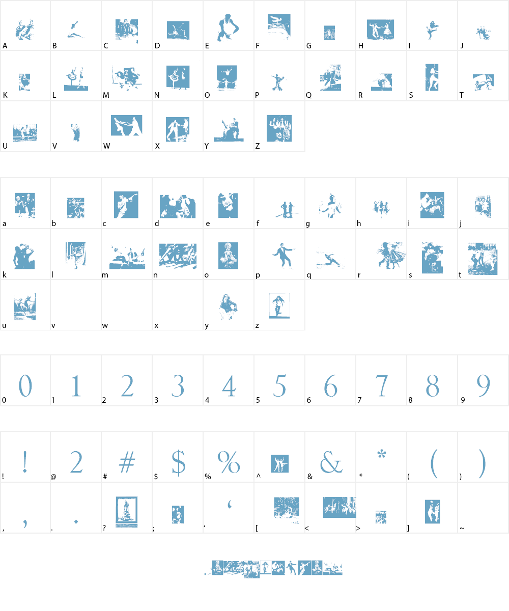 OnlyDancing Font Character