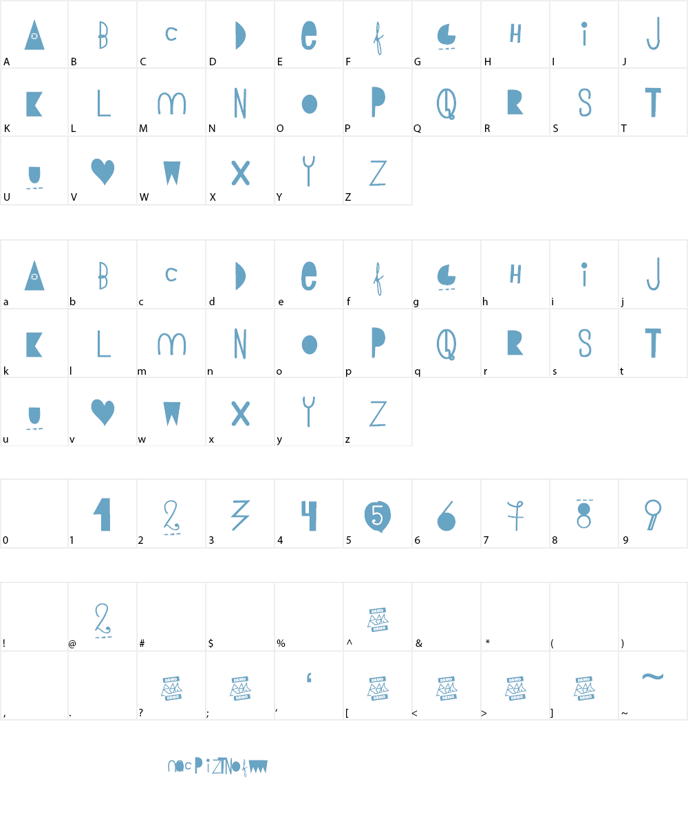 BUEN DIA Font Character