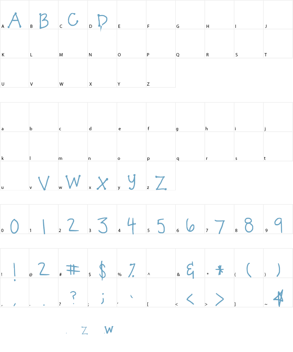 dotty Font Character