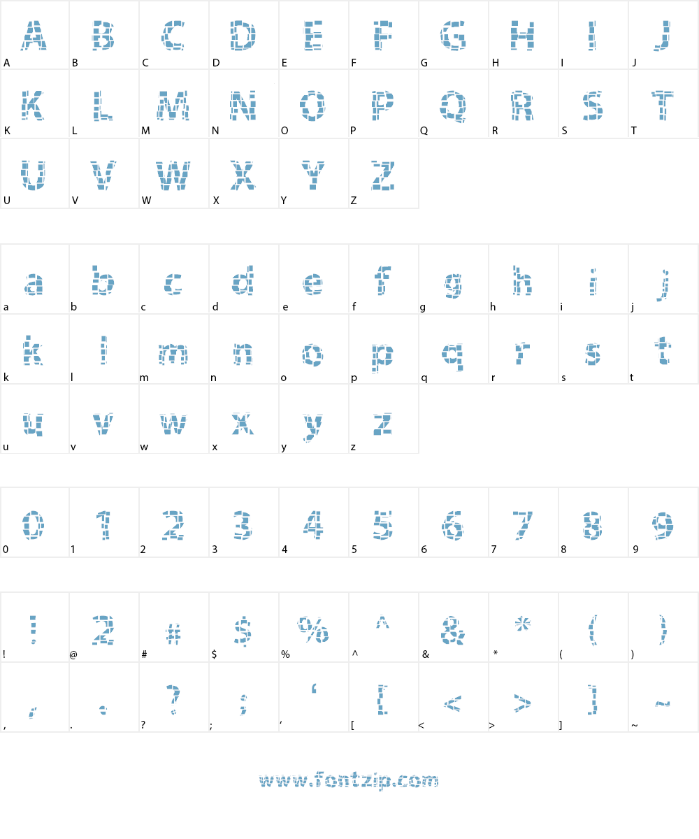 Gridshift Font Character