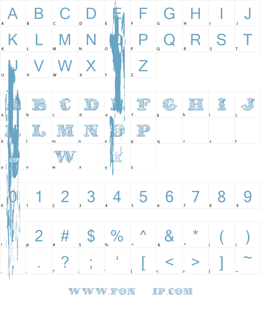 exotica Font Character