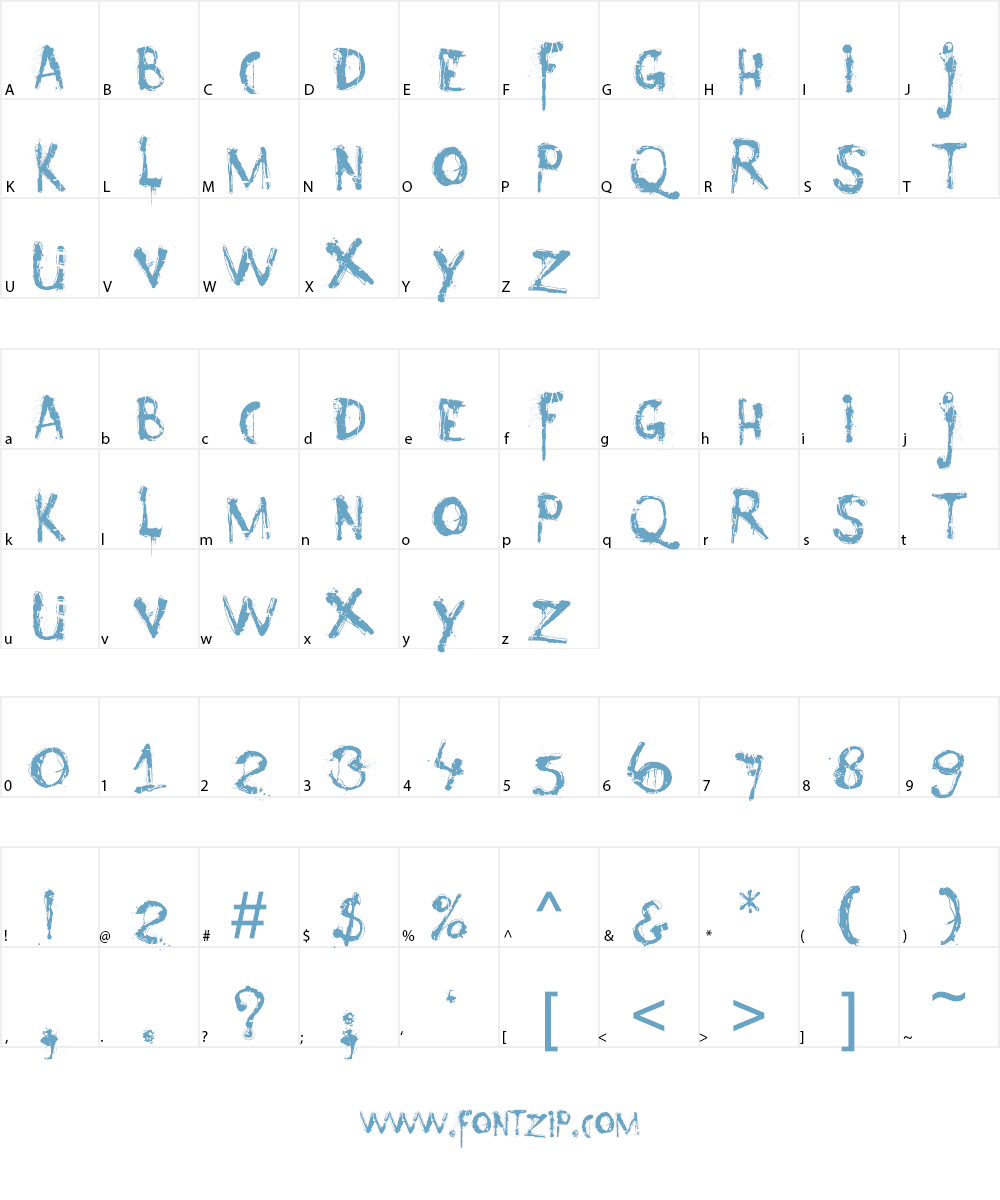 Nyctophobia Font Character