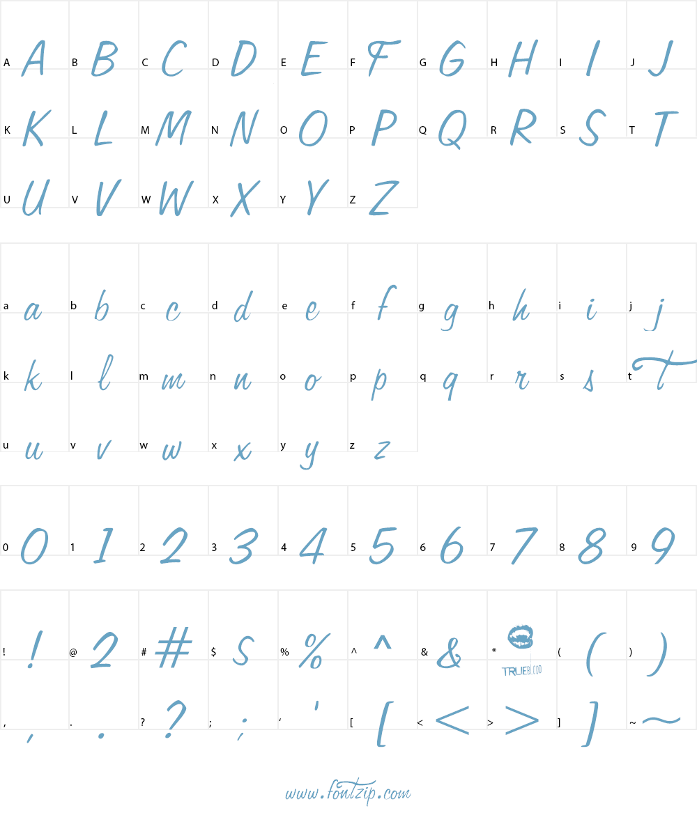 Fangtasia Font Character