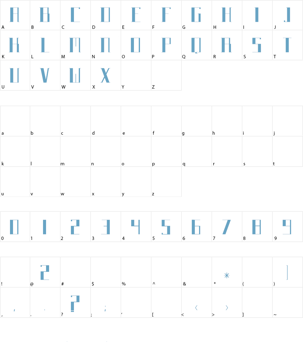 Paralela Font Character