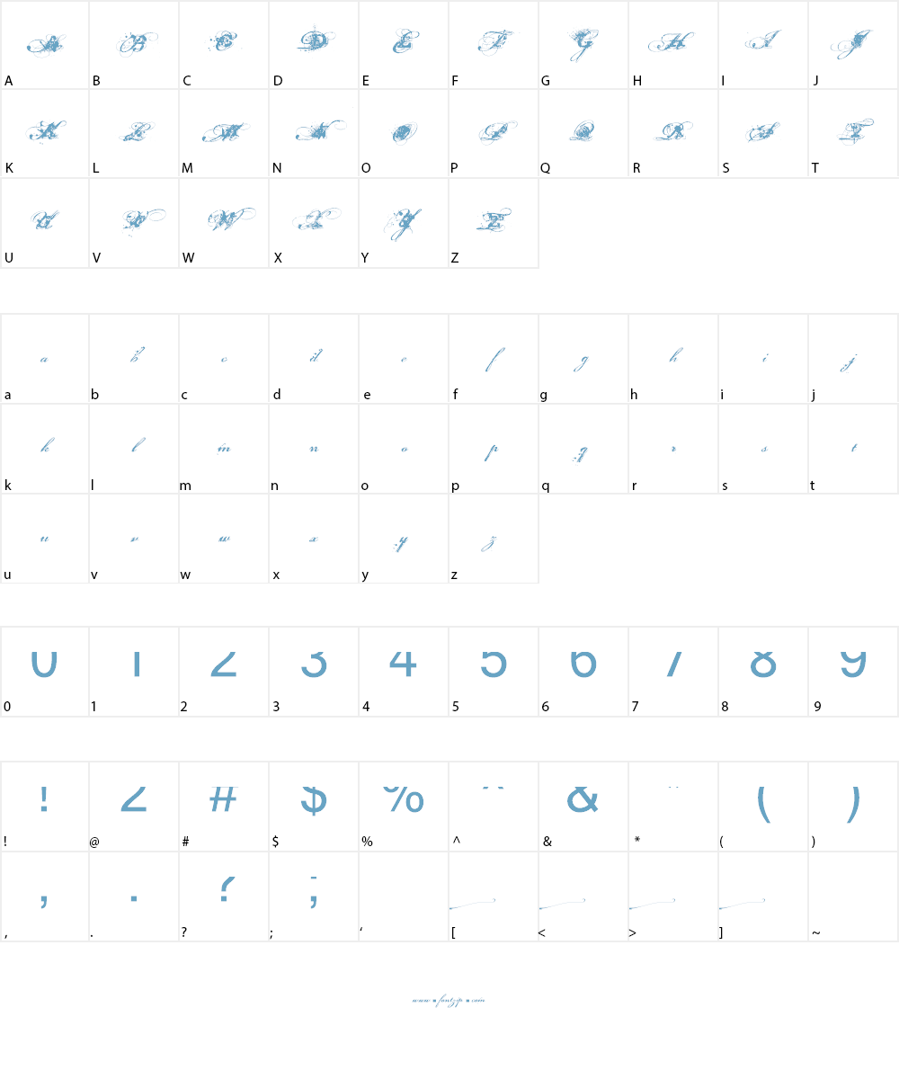 Dirty and Classic Font Character