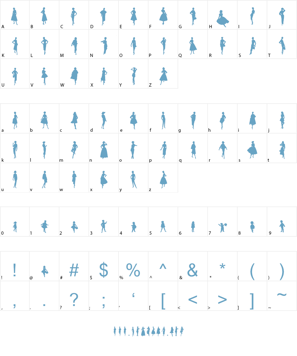 Sewing Patterns Font Character