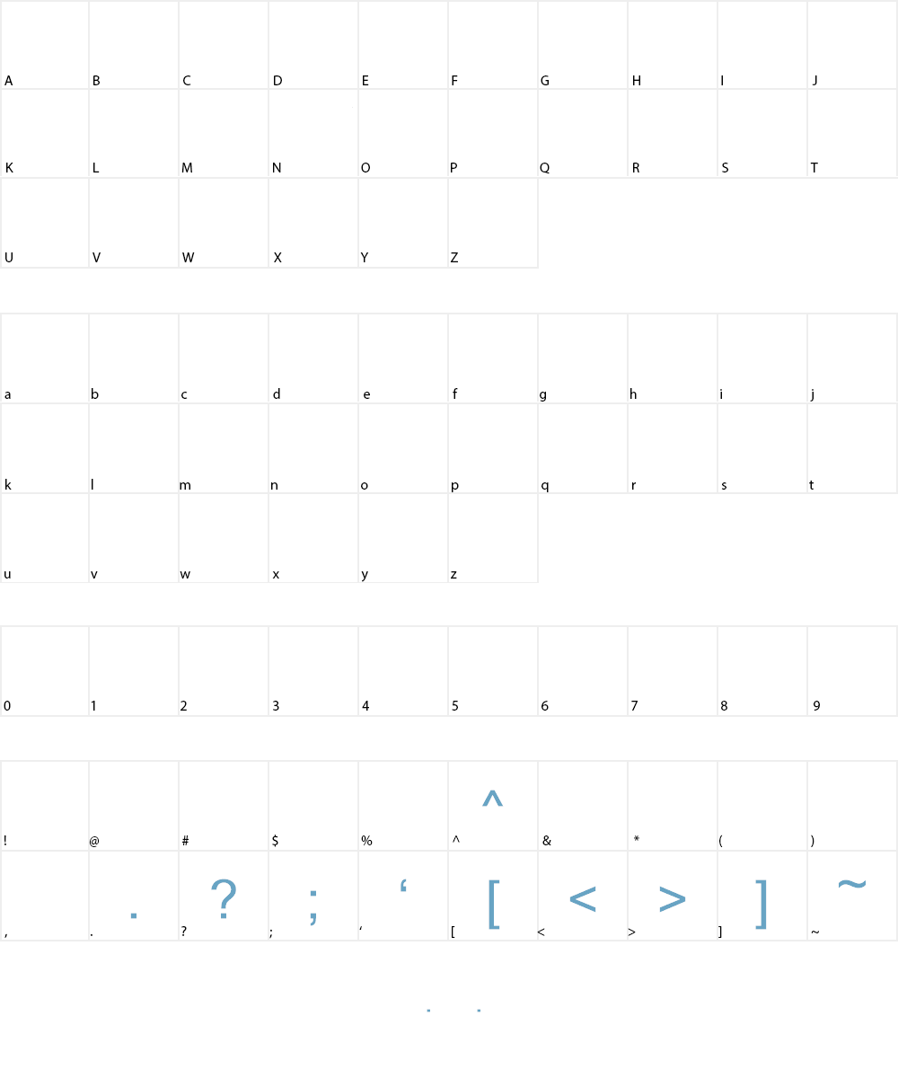ANGEL TEARS Font Character