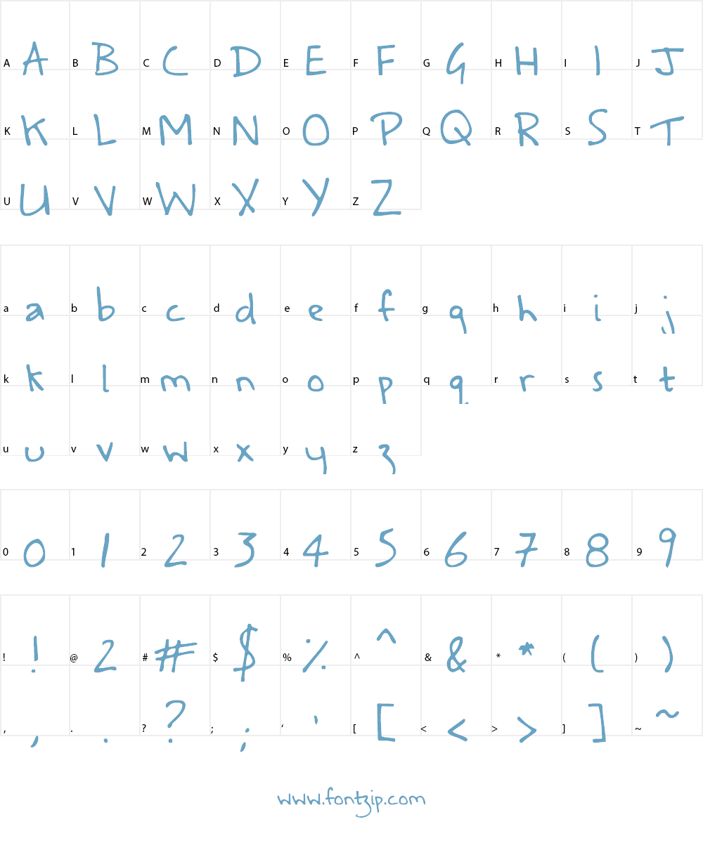 A Safe Place to Fall Font Character