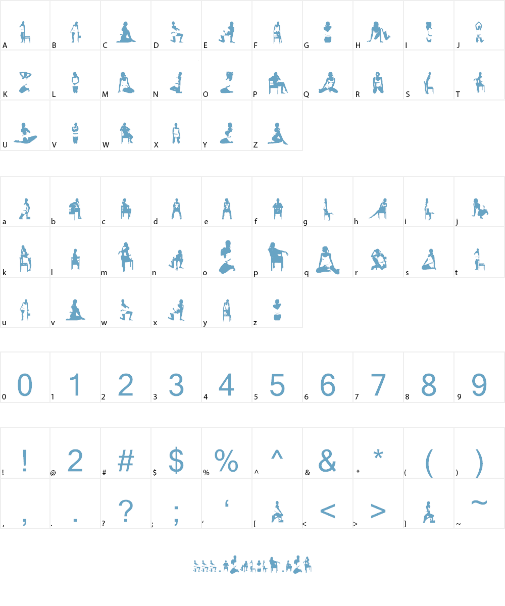 WomanSilhouettes Font Character