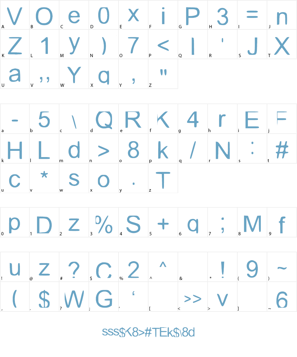 MixedAlpha Font Character