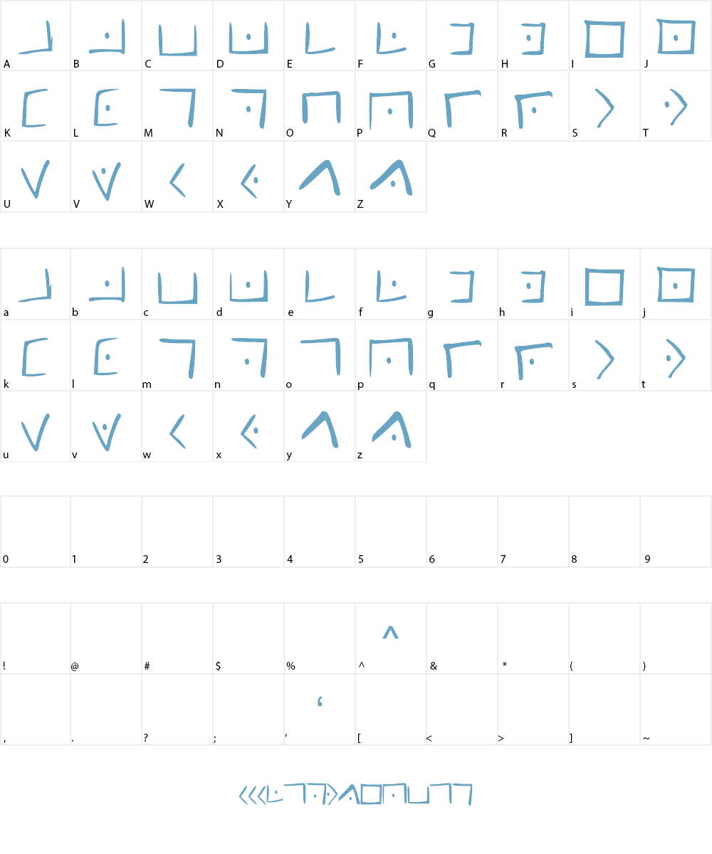 PigPenCipher Font Character