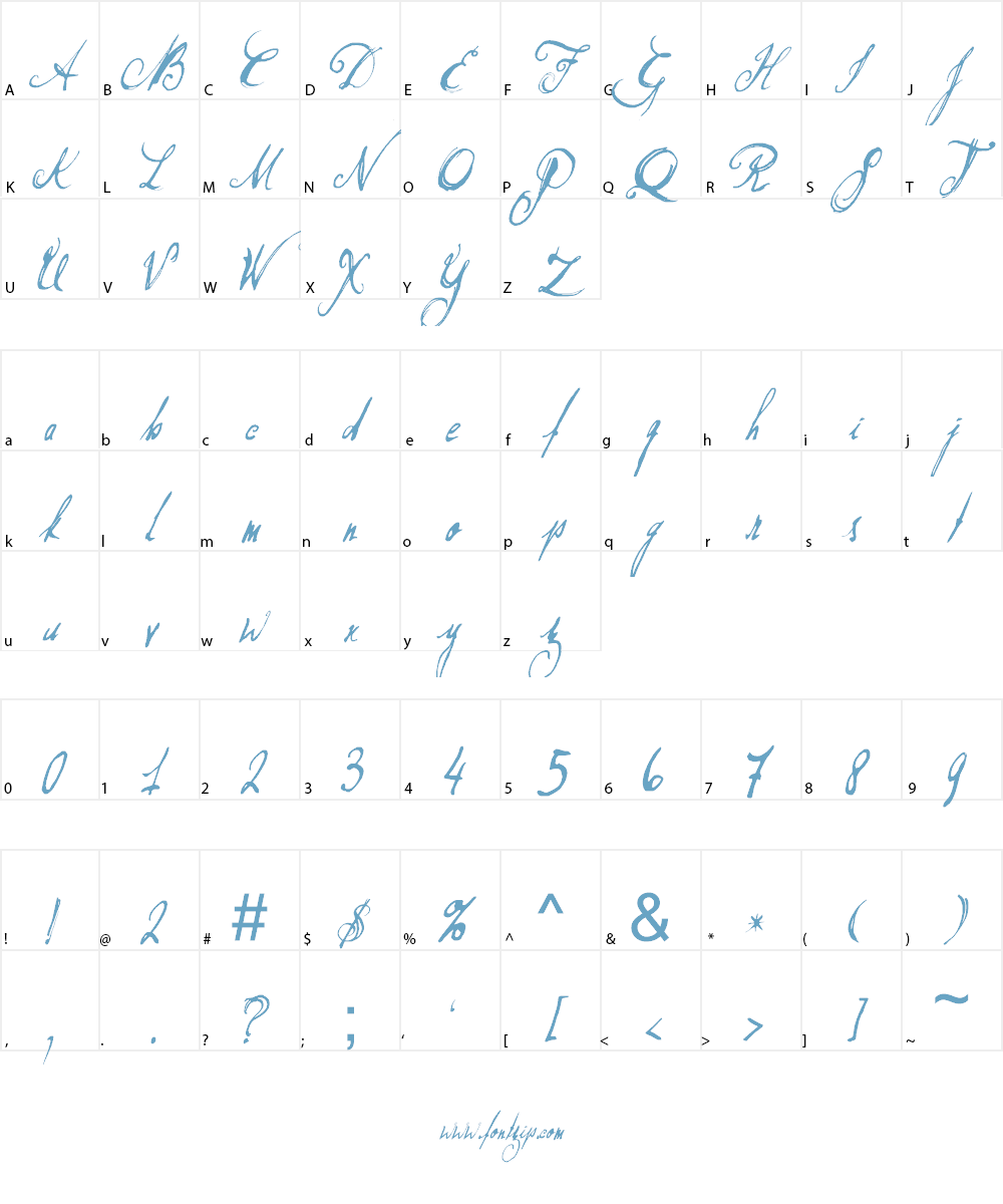 Don Quixote Font Character