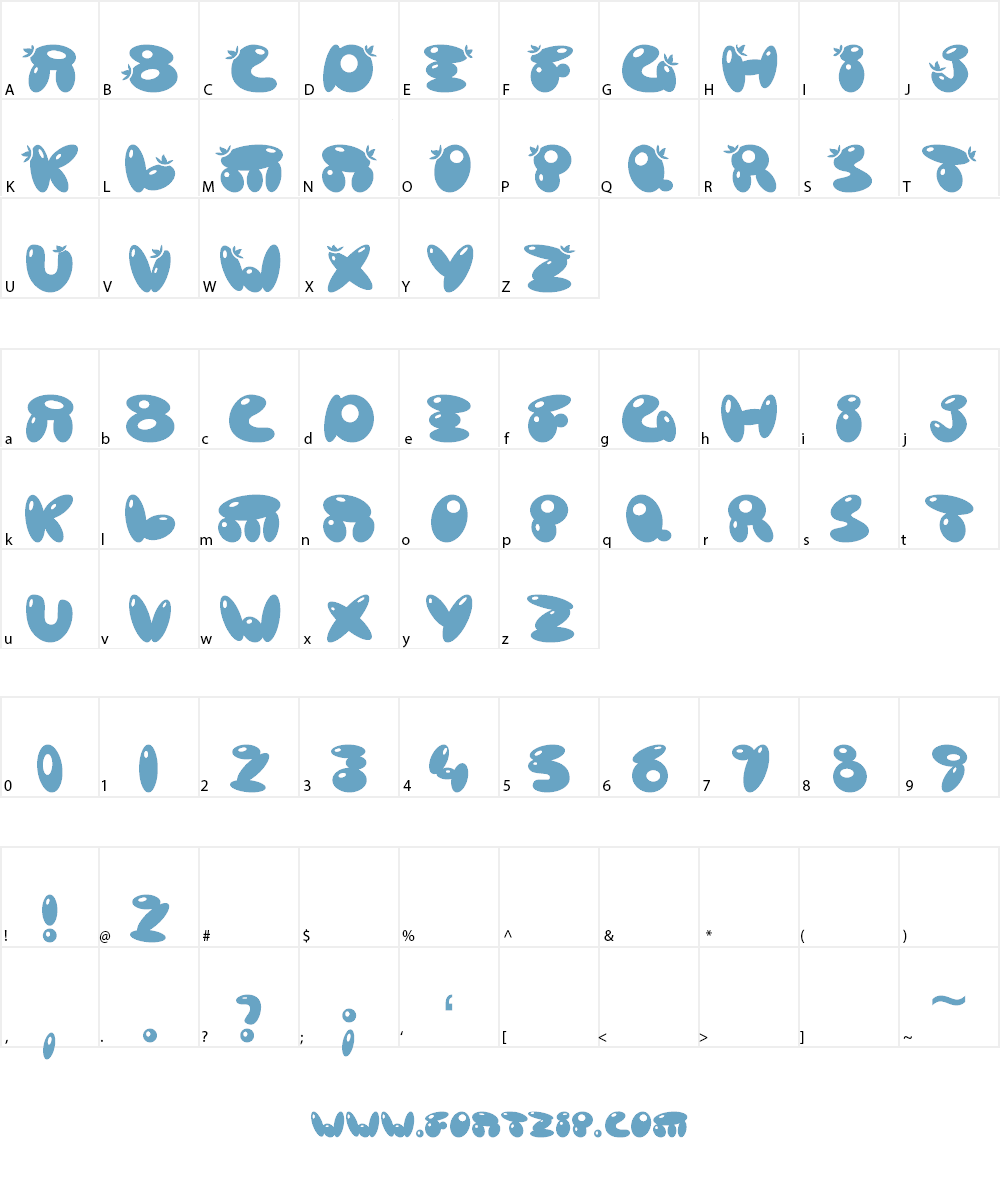 Poison Berries Font Character