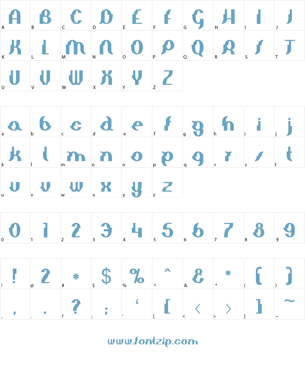 Elephant man Font Character