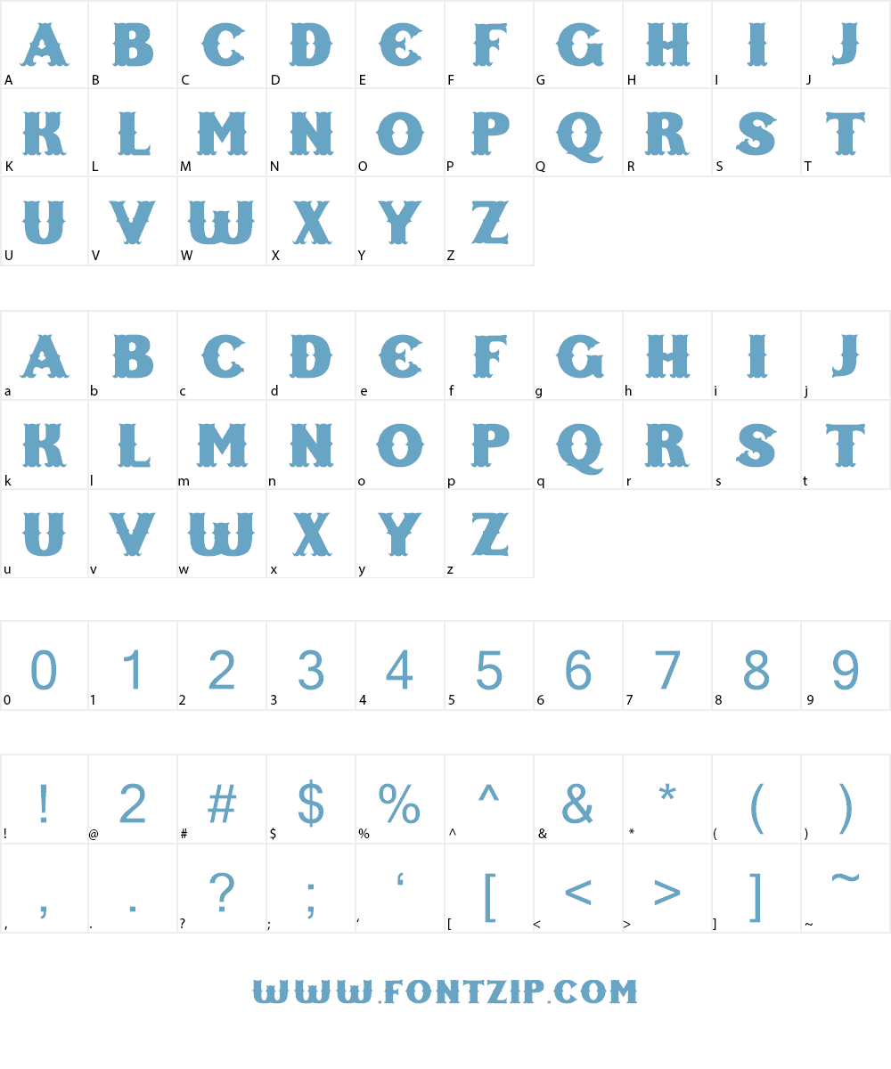 Freak Show Font Character