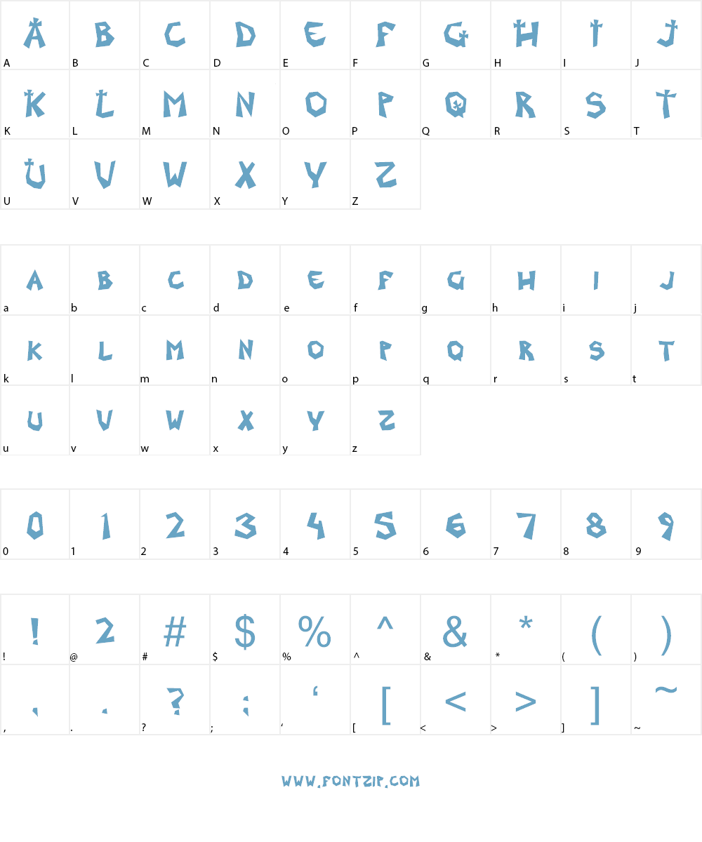 Grave Dirt Font Character