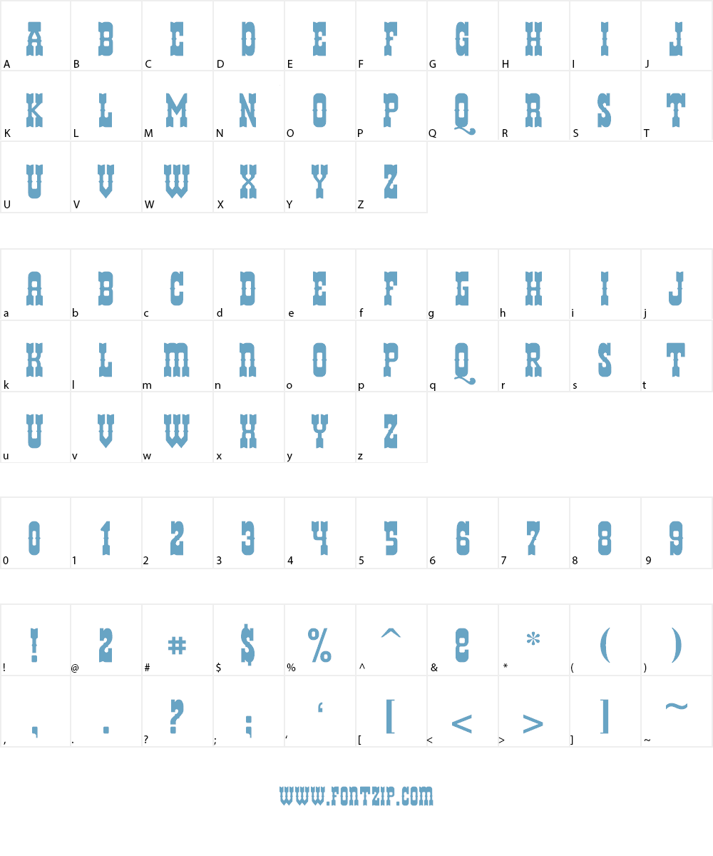 Helldorado Font Character