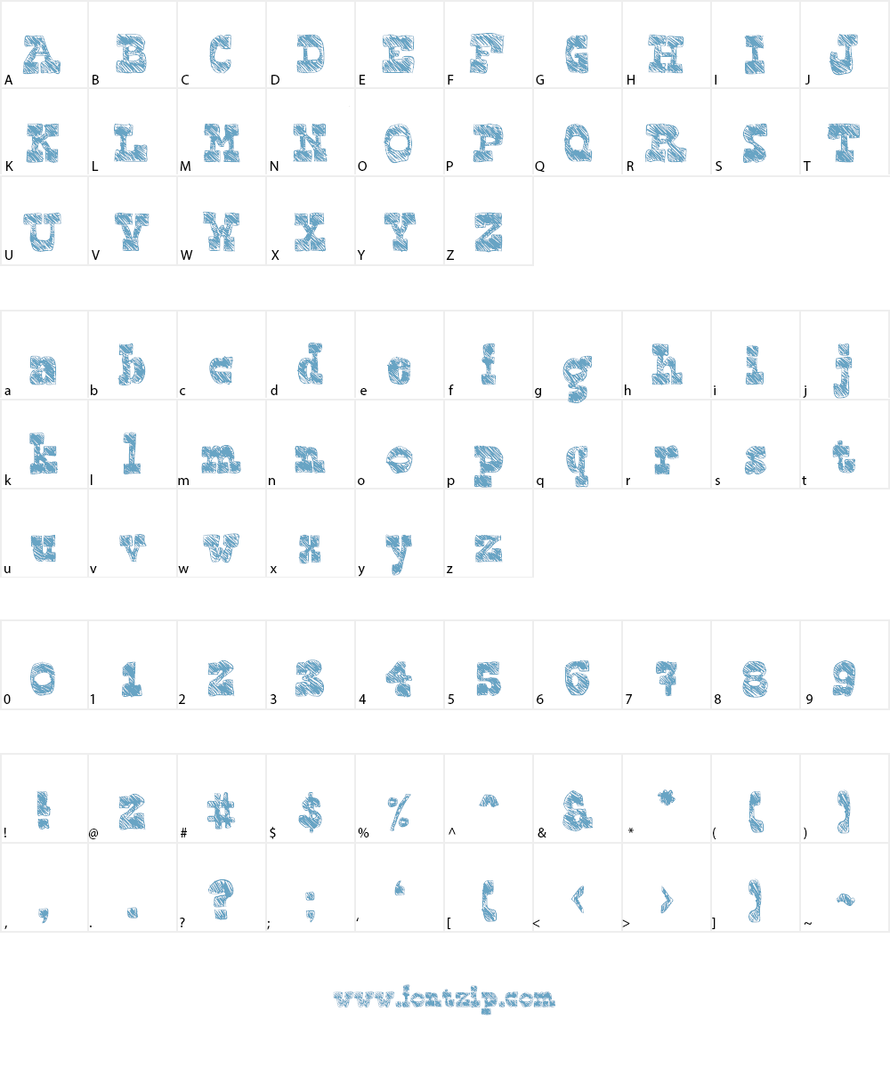 Blockography Font Character