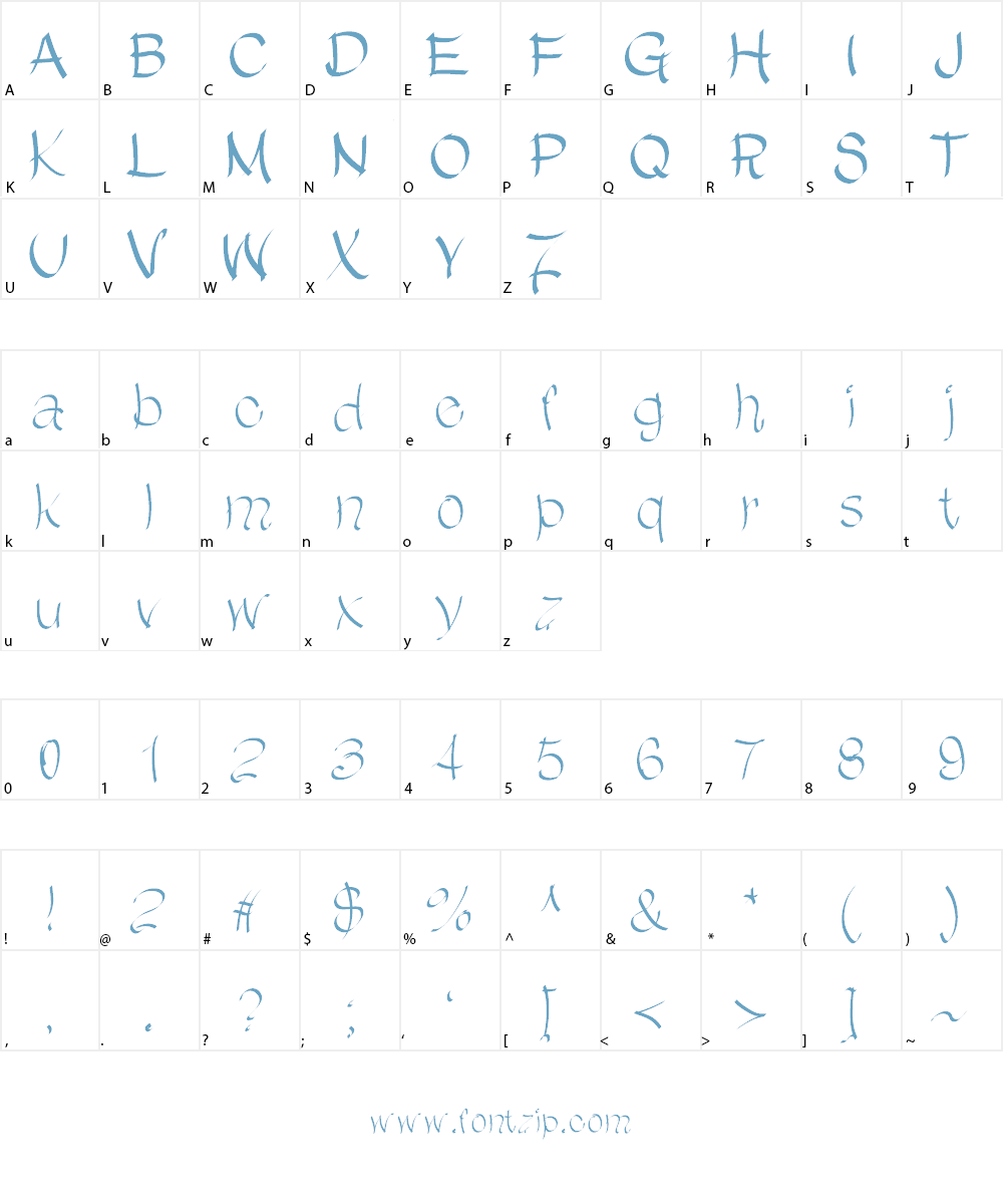 ChinChan Font Character