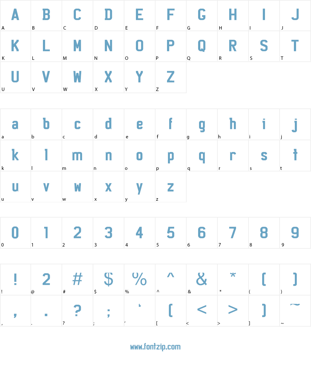 Licenz Plate Font Character