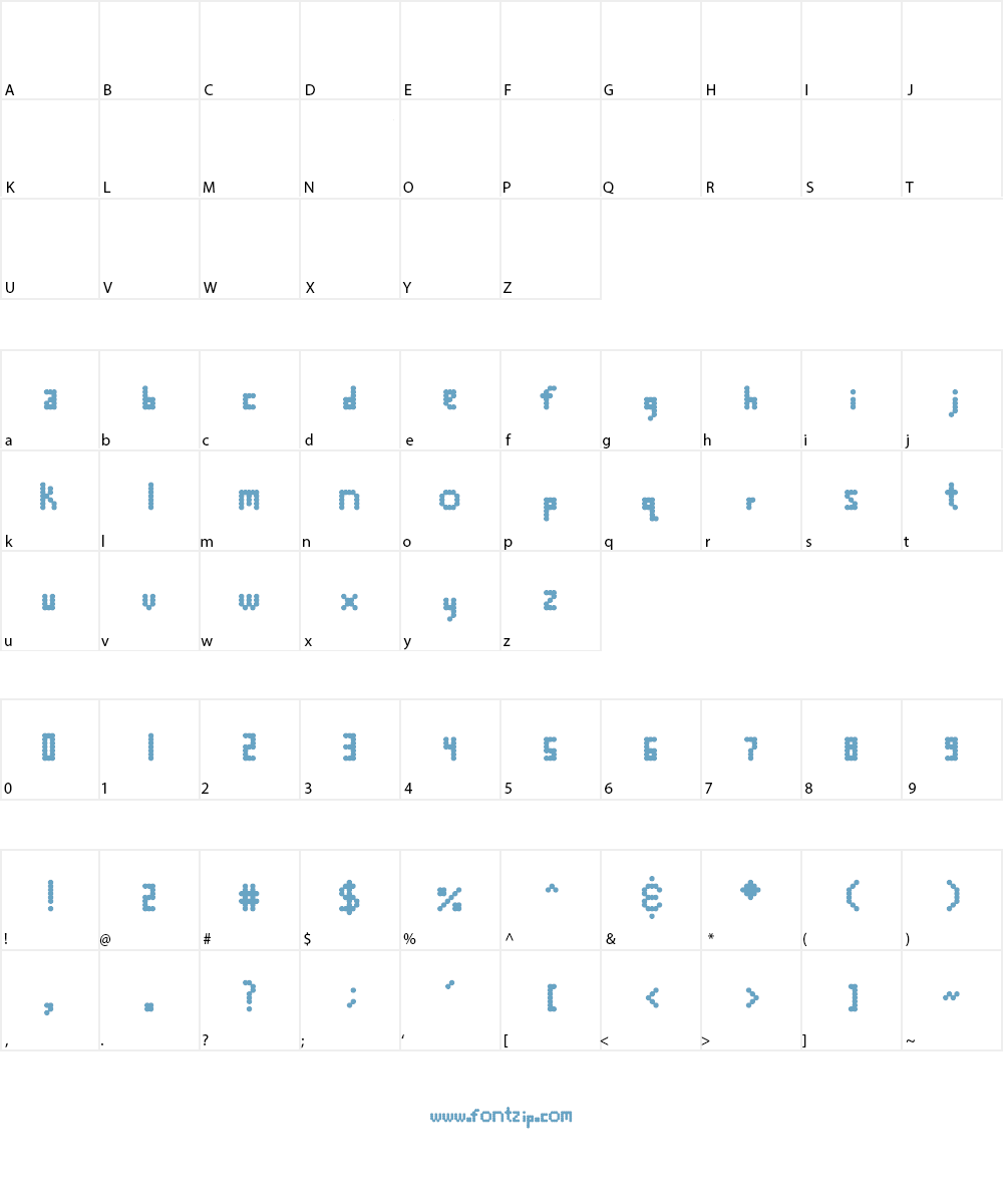 Circles, Etc. Font Character