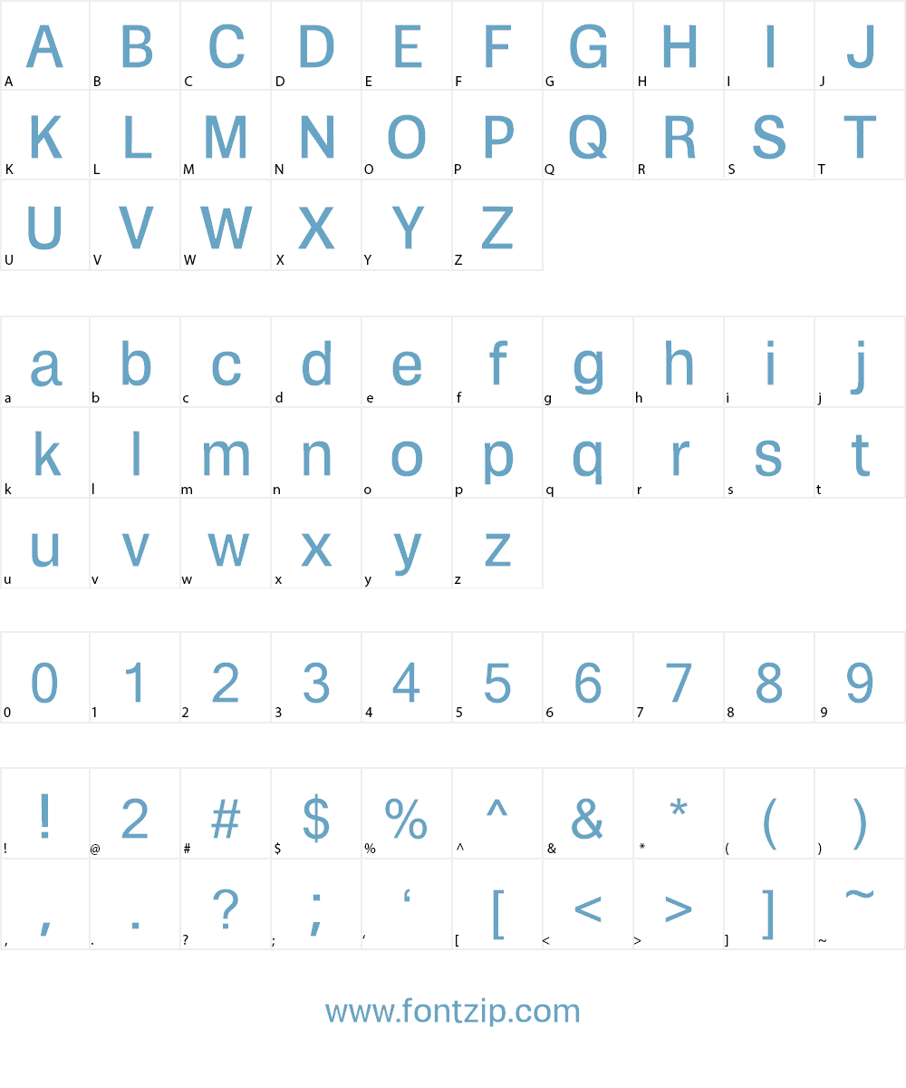 Zikketica Font Character