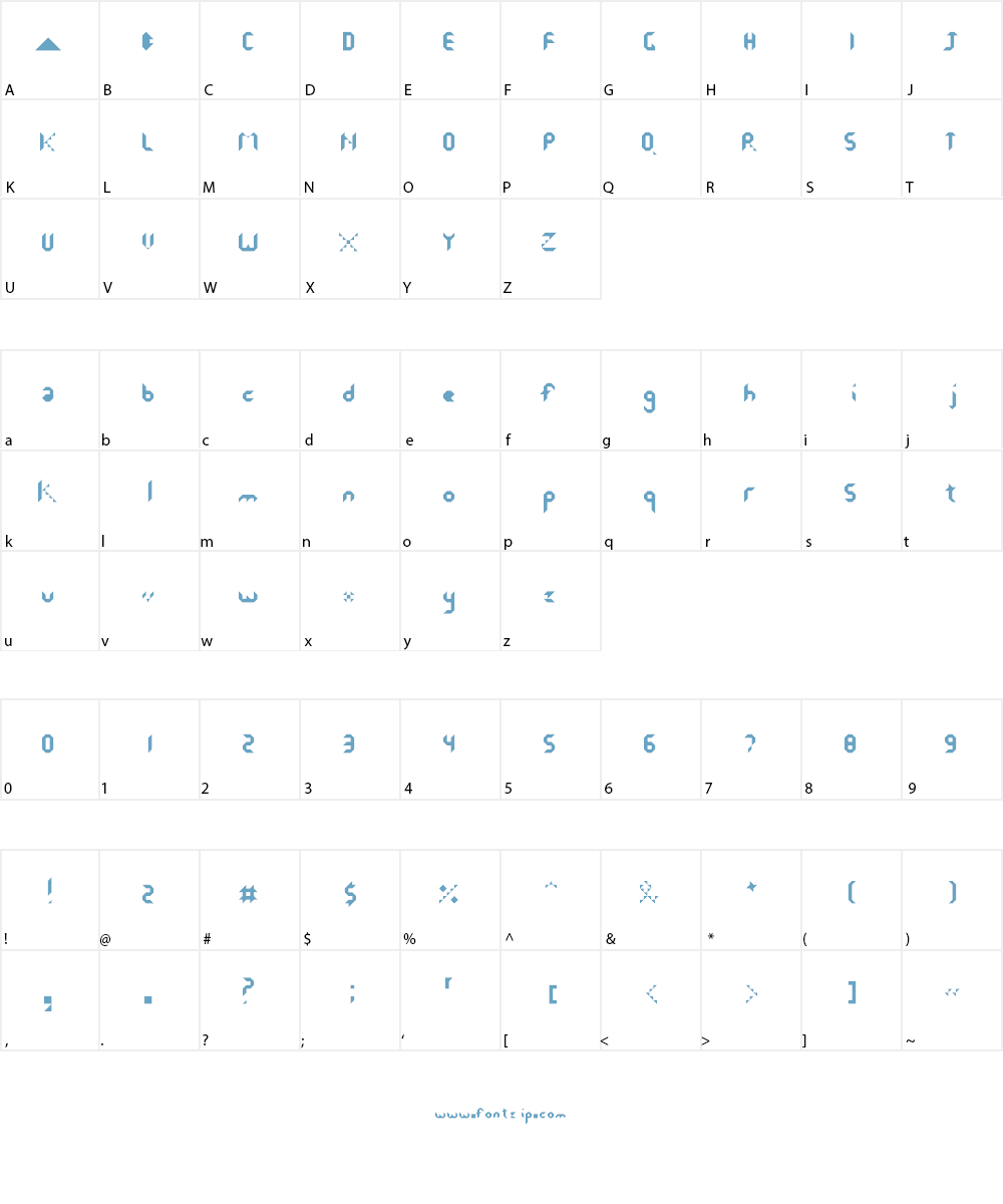 Dominoes Font Character