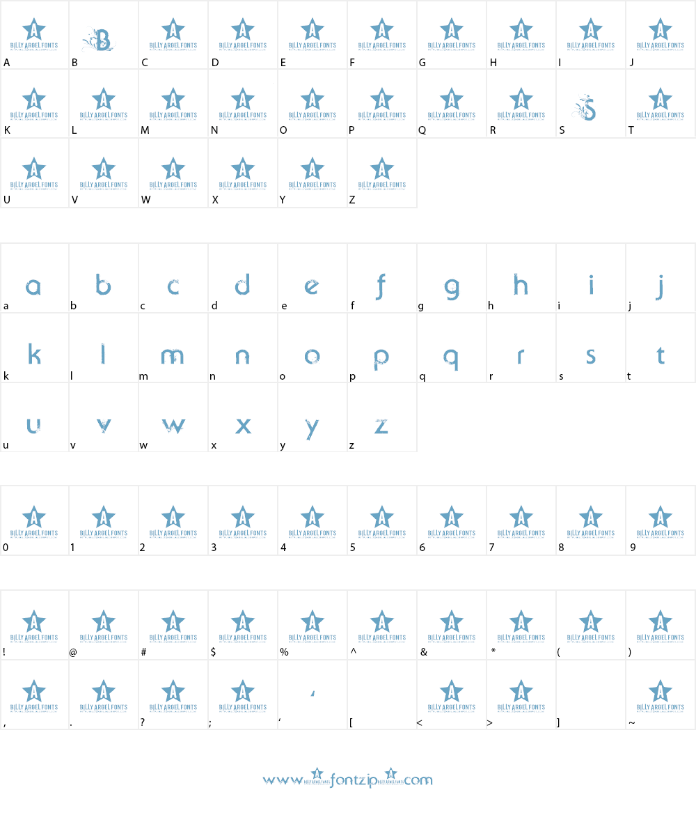 Beyond Sky Font Character