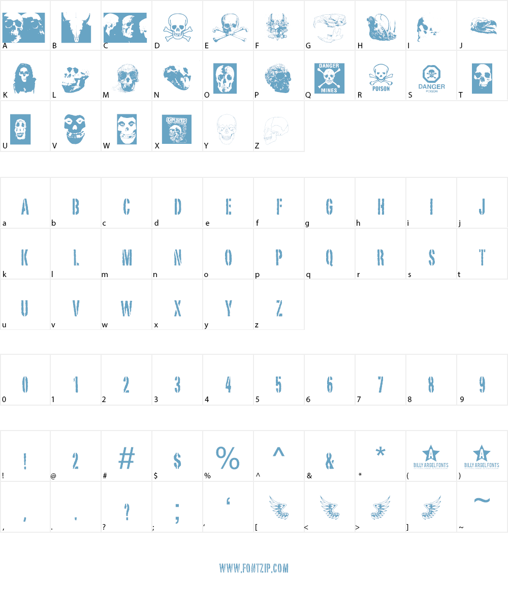 SKULL TS 2 Font Character