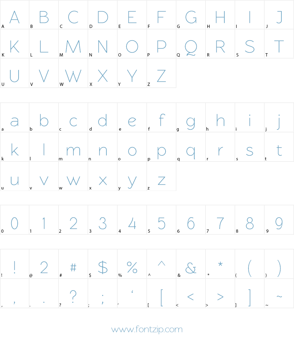RawengulkSans Font Character