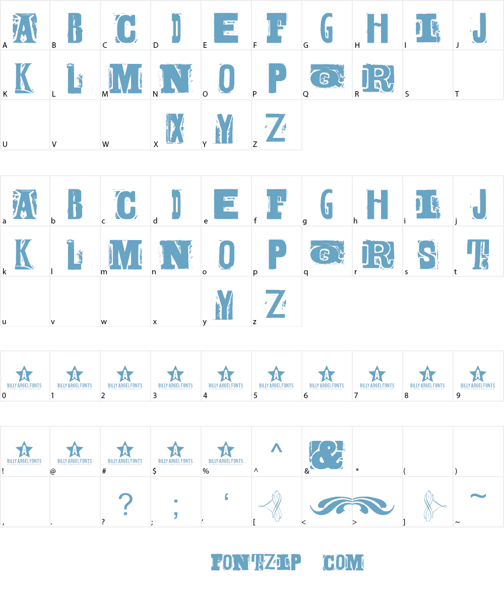 BODY HUNTER Font Character