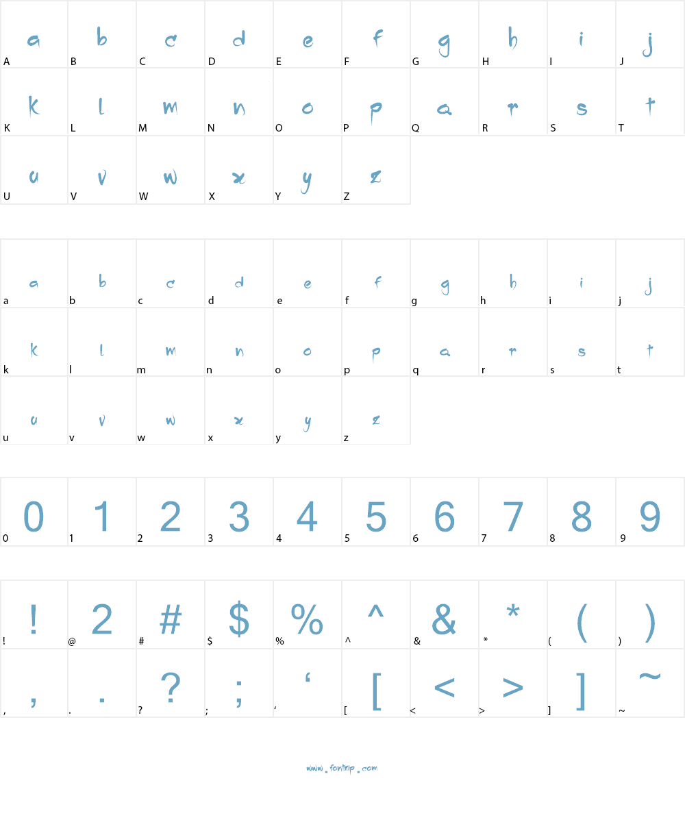 Dropping Font Character