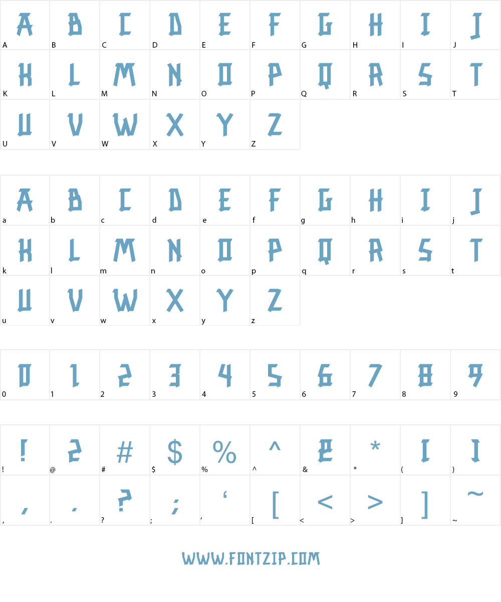Resurrection Font Character