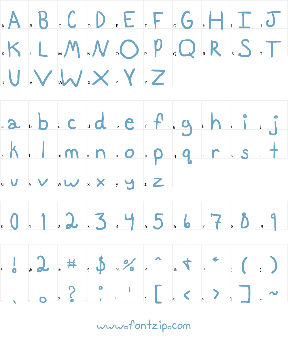 Siera'sFont1 Font Character