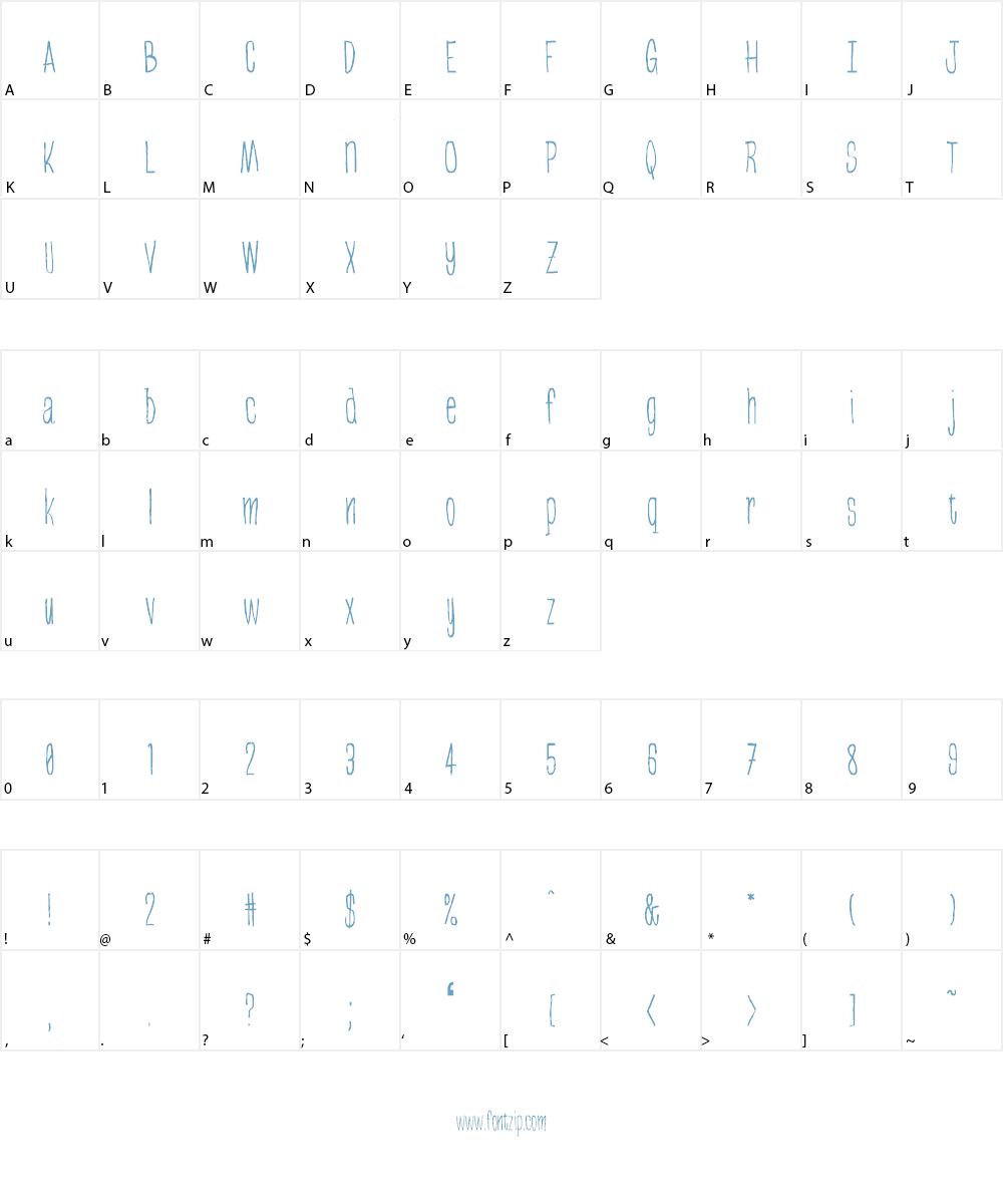 greenbeans Font Character