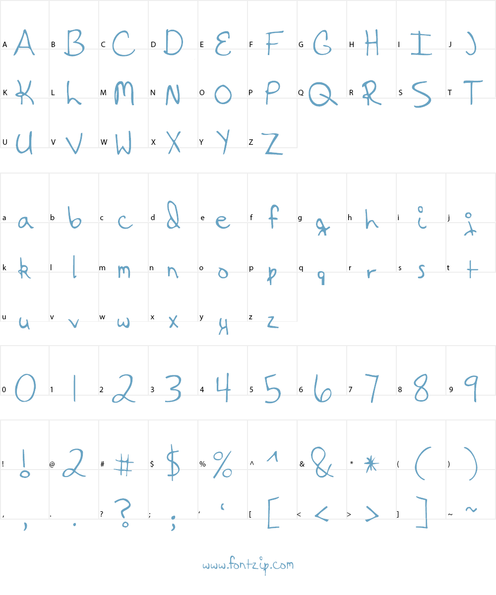 Hanging By a Thread Font Character