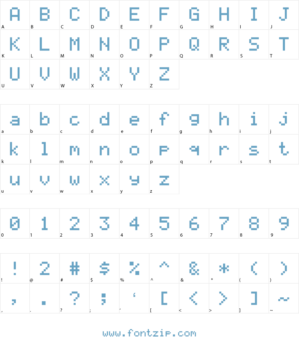 LCD Solid Font Character