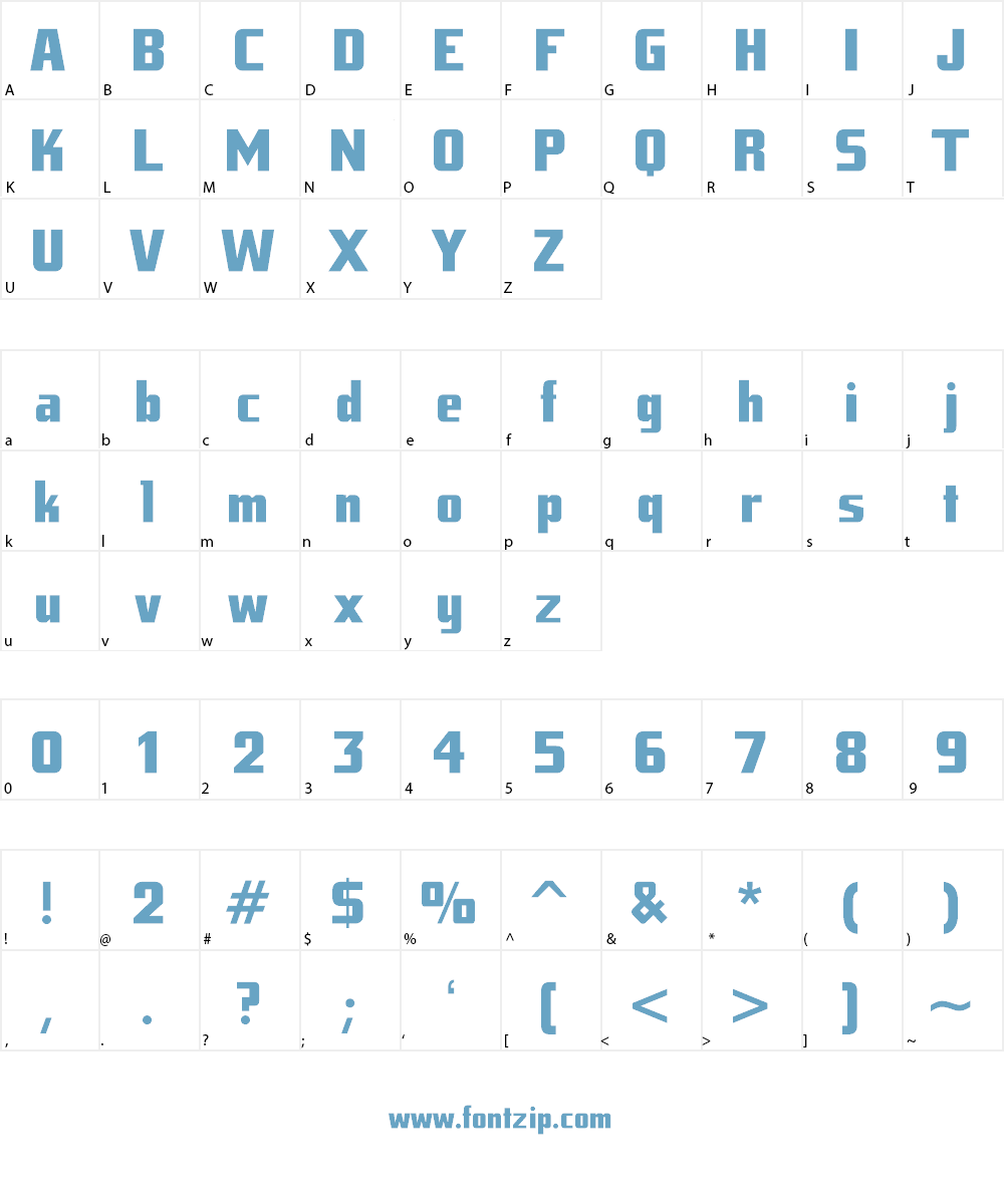Tank Junior Font Character